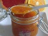 Petite confiture pamplemousse-mandarines aux épices allégée en sucre