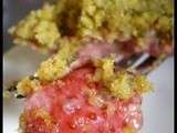 Crumble aux fraises et pistaches
