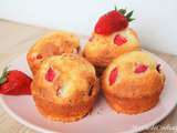 Muffins fraise sans gluten sans lactose