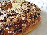 Brioche des rois aux amandes et pépites de chocolat