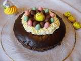 Gâteau au chocolat  nid de Pâques 