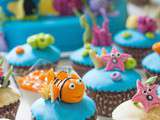 Sweet table Némo suite - Pas à pas pour transformer des muffins en cupcakes Némo