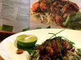Salade asiatique au canard et nouilles de riz