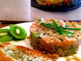 Tartare de saumon aux kiwis