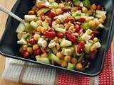 Salade de légumineuses, pommes et canneberges