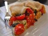 Tarte rustique poireaux, tomates et courgettes