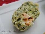 Boudin de cabillaud aux épinards et coeur de saumon