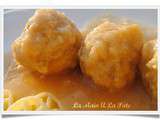 Boulettes de poisson blanc et crevettes sauce veloutée