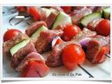 Brochettes de boeuf maison