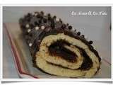 Bûche à la mousse au chocolat et aux poires