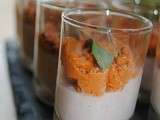 Duo de mousses de jambon et tomates confites