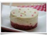 Minis entremets yaourt framboise et rhubarbe