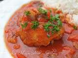Poulet cacciatore aux poivrons et petits lardons
