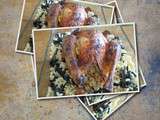 Poulet farci au foie gras et aux coquillettes