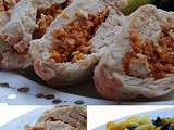 Roulés de blancs de poulet farcis aux champignons