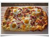 Tarte feuilletée aux oignons, jambon cru et aux oeufs