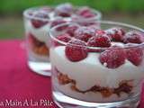 Triffle aux framboises et fromage à la crème
