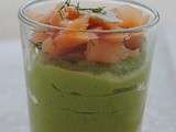 Verrine de guacamole et saumon