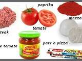 Pizza boeuf & paprika