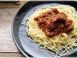 Spaghetti bolognaise échalote sucré salé
