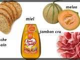 Tartine Melon, jambon cru & miel