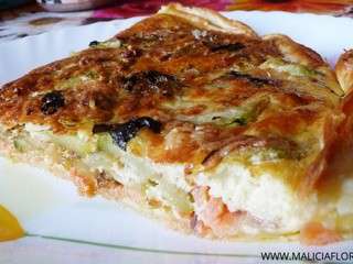 Quiche au saumon et courgettes