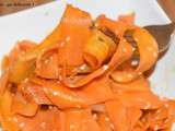 Tagliatelles de carottes à la sauce soja