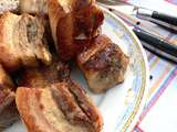 Poitrine de Porc Noir de Bigorre confite encore appelée Rillons ou Rillauds