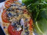 Tarte fine tomates anciennes et sardines fraîches