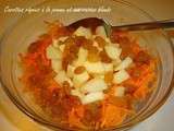 Carottes rapées à la pomme Chanteclerc et aux raisins Golden