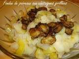 Fondue de poireaux à l'étouffée aux châtaignes grillées