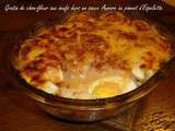 Gratin de chou-fleur et d'oeufs durs en sauce aurore au piment d'Espelette