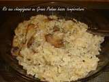 Riz aux champignons et au Grana Padano cuisson basse température