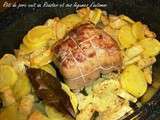 Rôti de porc cuit au four au Roaster (cocotte américaine) et ses petits légumes