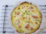 Quiche courgettes, saumon fumé et mozzarella