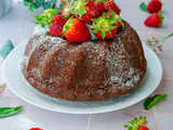 Bundt cake chocolat fraises