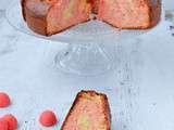 Gâteau marbré à la fraise tagada – Octobre rose
