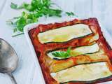 Lasagnes courgettes tomates basilic (sans lactose)