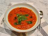 Soupe orientale aux tomates et pois chiches