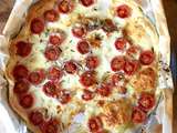 Tarte tomate-mozza / tomato and mozzarella pie