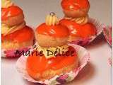 Religieuses à la mangue, vanille et chocolat blanc