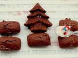 Minis cakes et sujets de Noël au chocolat noir et à la fleur de sel