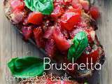 Bruschetta aux tomates et basilic