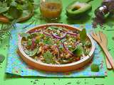 Salade aux 3 Quinoas, Pourpier d'Hiver, Chèvre, Lavande, Romarin, Sauce Miel