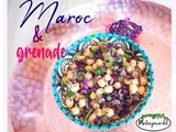 Salade à la Marocaine de pois chiche avec herbes fraîches et grenade