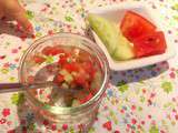 Salade de tomates, concombre et pastèque (à partir de 15 mois)