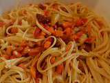 Spaghetti aux légumes et au chorizo