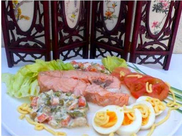Recettes de Macédoine et Saumon