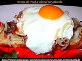 Steak à cheval sur plancha