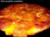 Tarte aux pêches caramélisées